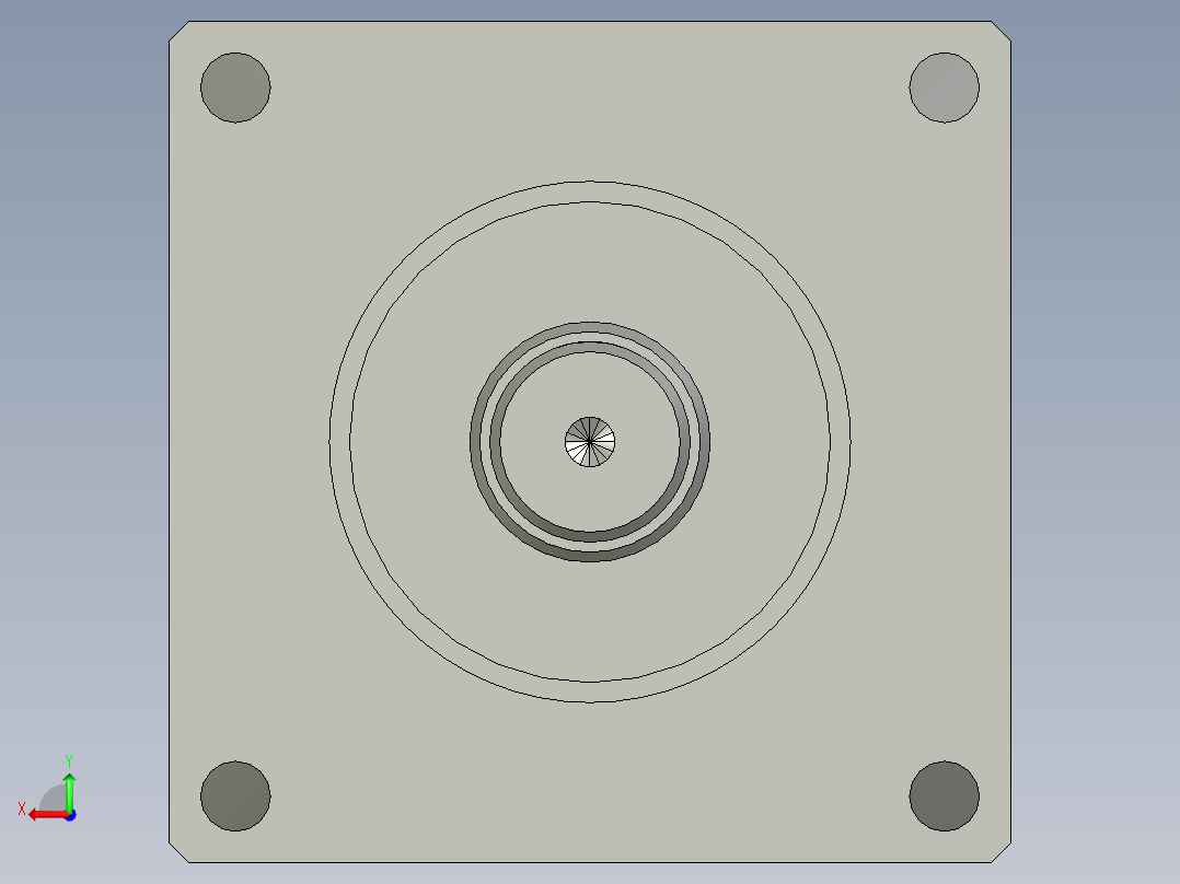 PLF042双级减速机后视图