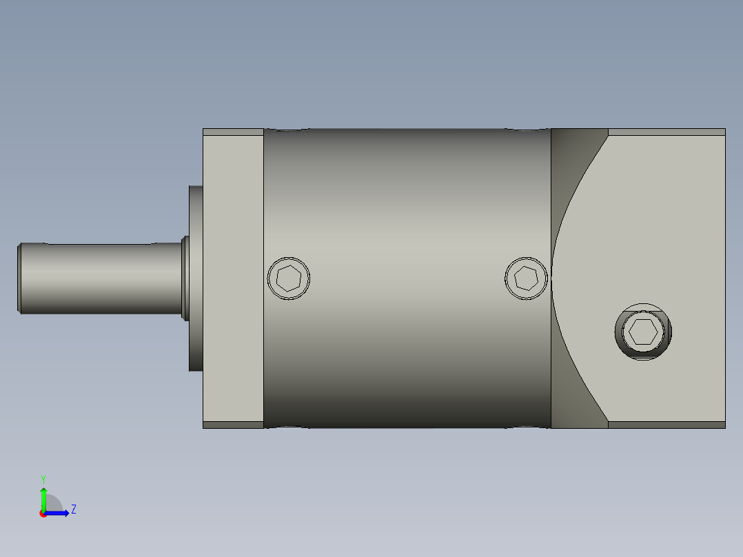 PLF042双级减速机左视图