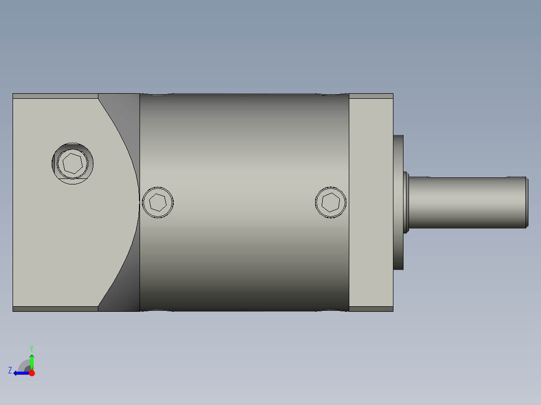 PLF042双级减速机右视图