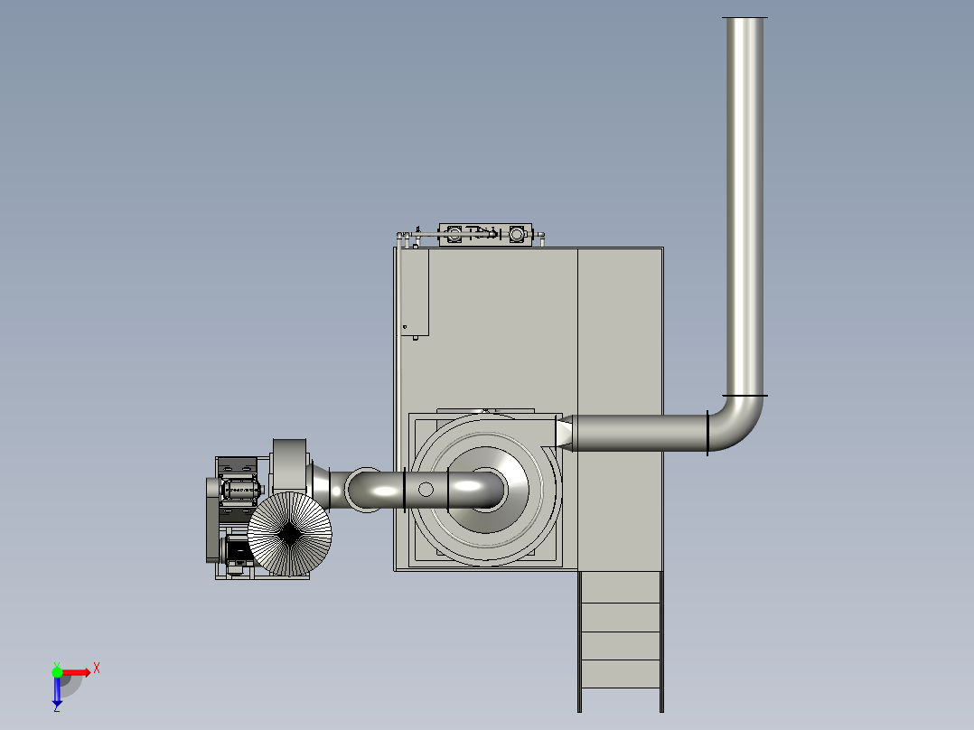 新型干湿混合除尘系统俯视图