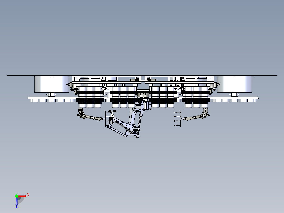 铁锅拆垛翻转方案俯视图