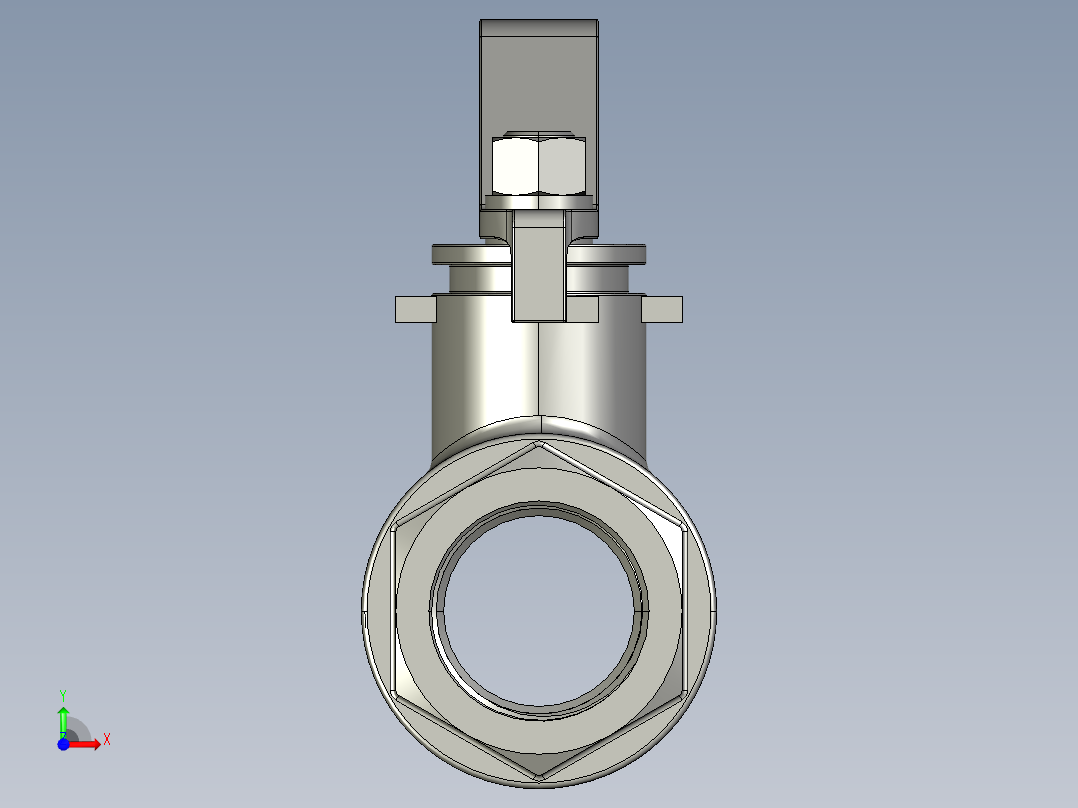 不锈钢球阀-DN40前视图