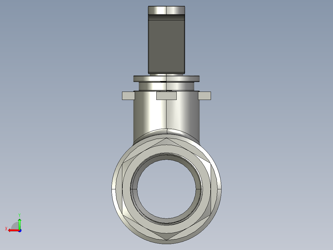 不锈钢球阀-DN40后视图