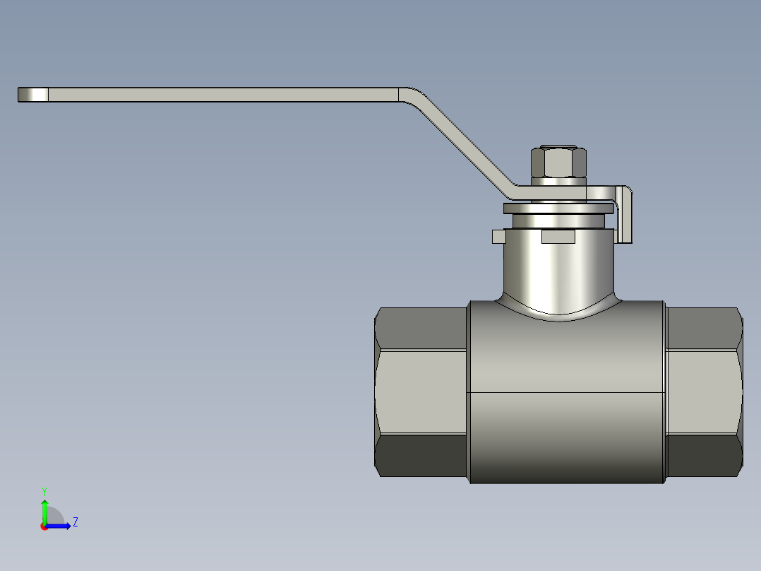 不锈钢球阀-DN40左视图