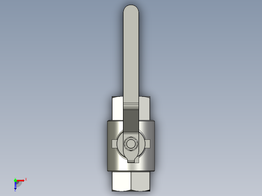 不锈钢球阀-DN40俯视图