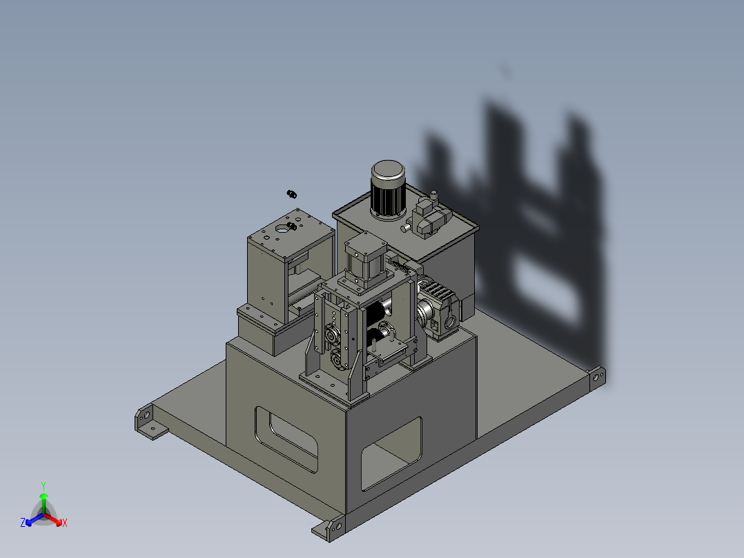 聚丙烯织带切带机正等轴测图