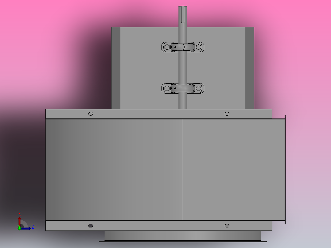 SYQS-C离心风机[SYQS-800C]亿利达俯视图