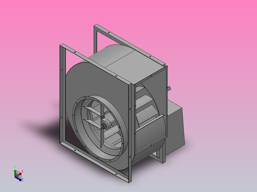 SYQS-C离心风机[SYQS-800C]亿利达正等轴测图