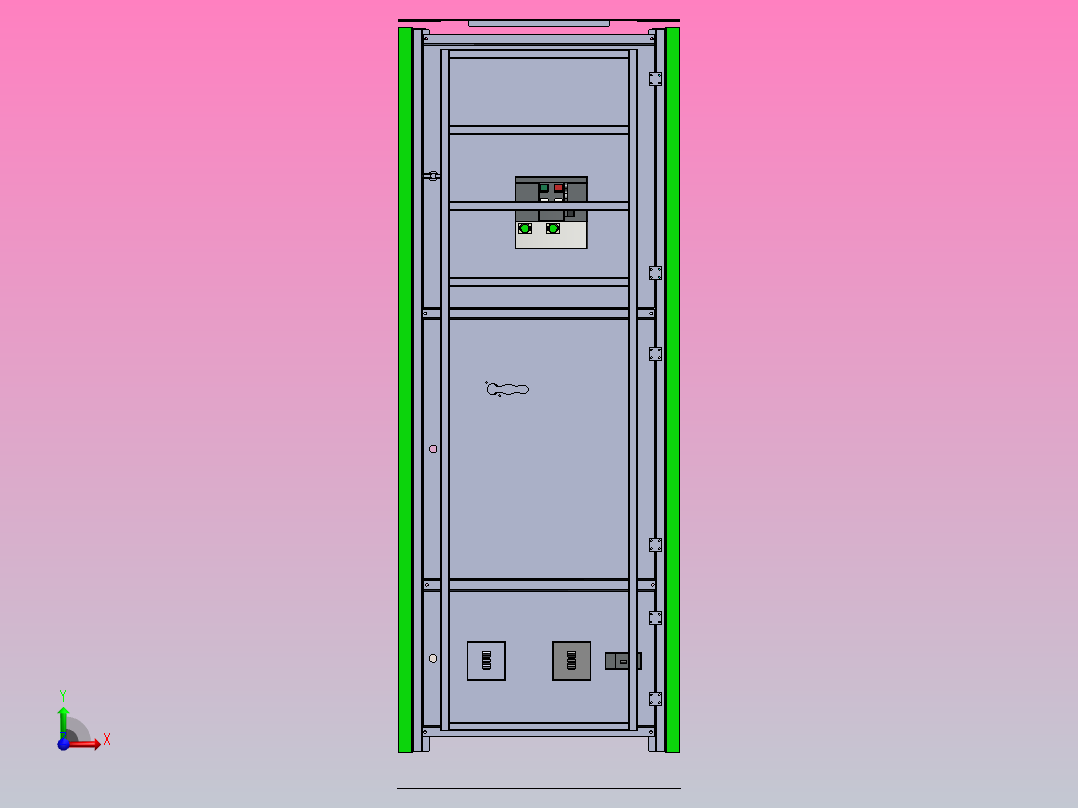 自动转换开关电气柜前视图