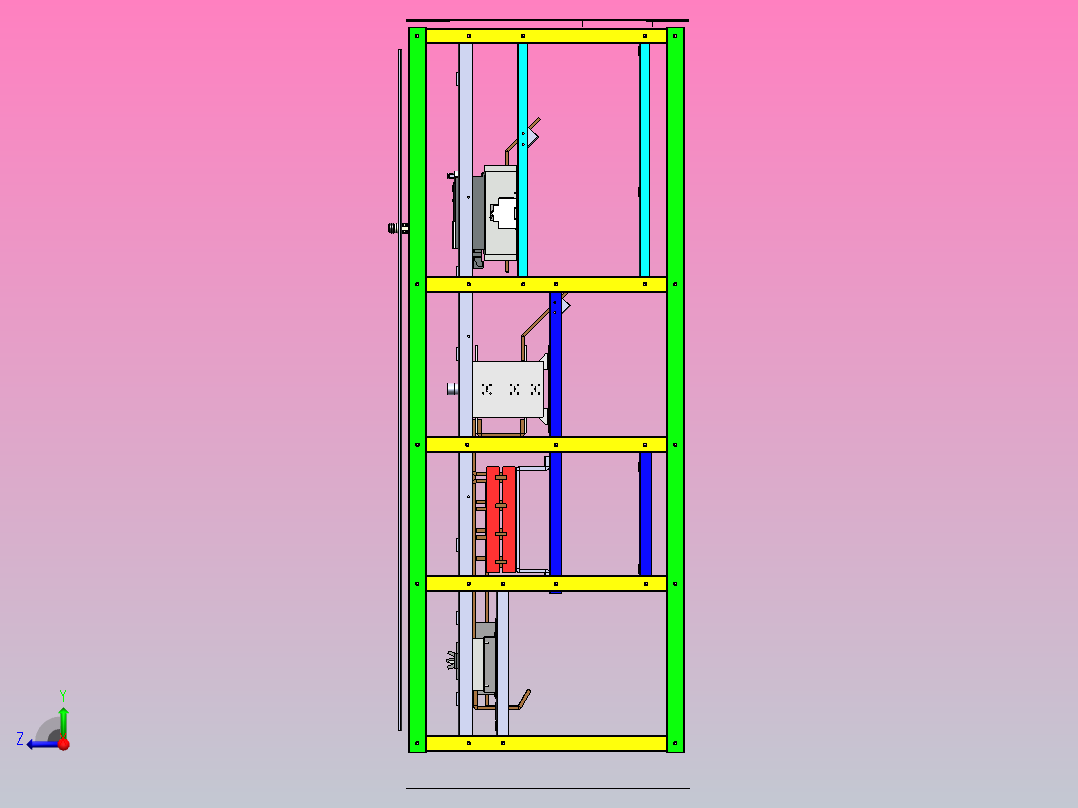 自动转换开关电气柜右视图