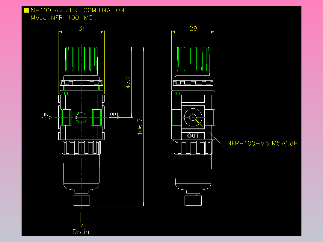 气立可CHELIC调压过滤器2D-NFR-100-M5