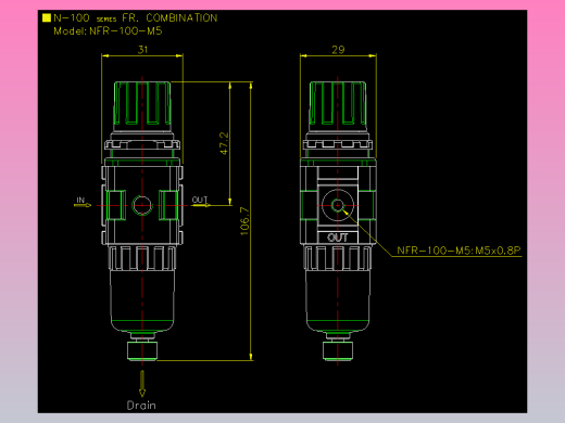 气立可CHELIC调压过滤器2D-NFR-100-M5