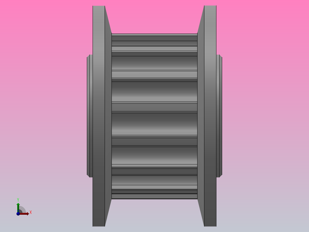 标准型半圆弧形齿同步带轮H3M型_SH3MHC-15-6-dc4-A前视图