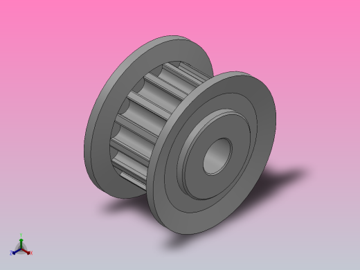 标准型半圆弧形齿同步带轮H3M型_SH3MHC-15-6-dc4-A正等轴测缩略图