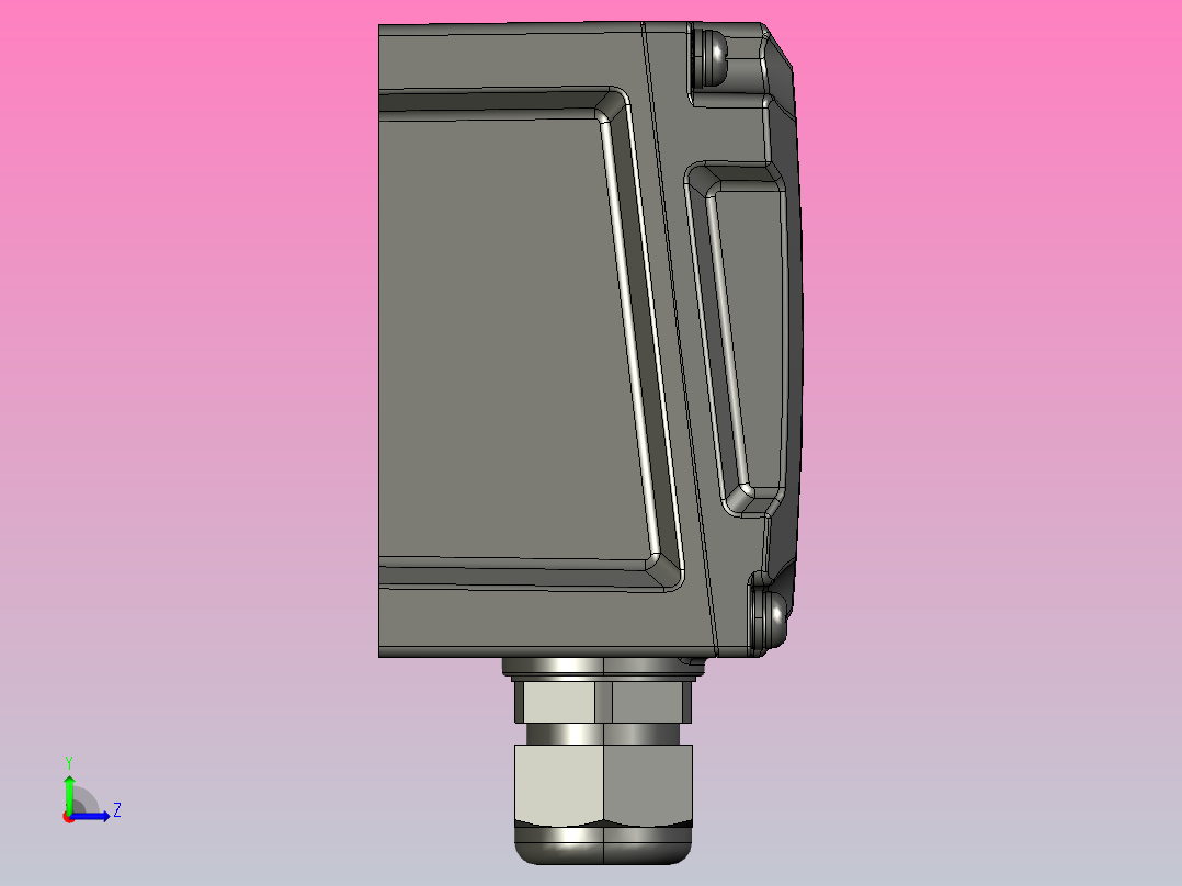 电磁制动减速电机B1500RT02-R-25～36左视图