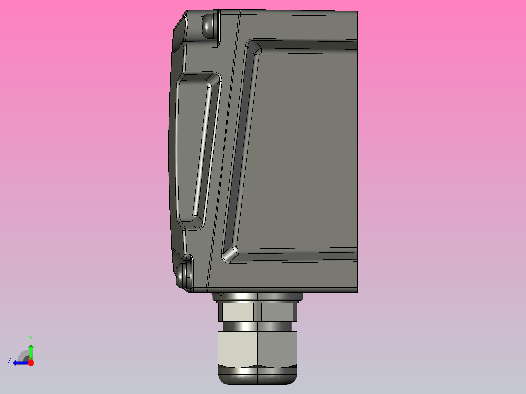 电磁制动减速电机B1500RT02-R-25～36右视图