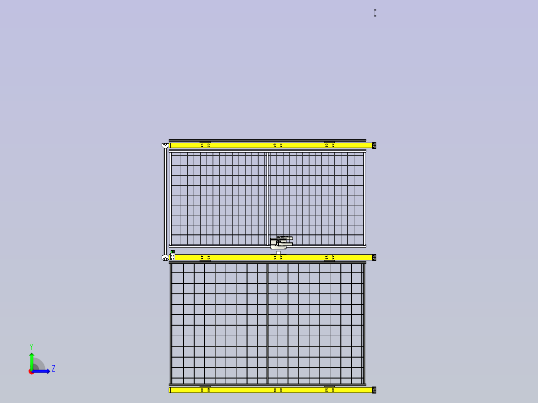围栏含左侧开门左视图