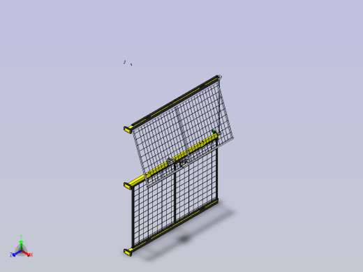 围栏含左侧开门正等轴测缩略图