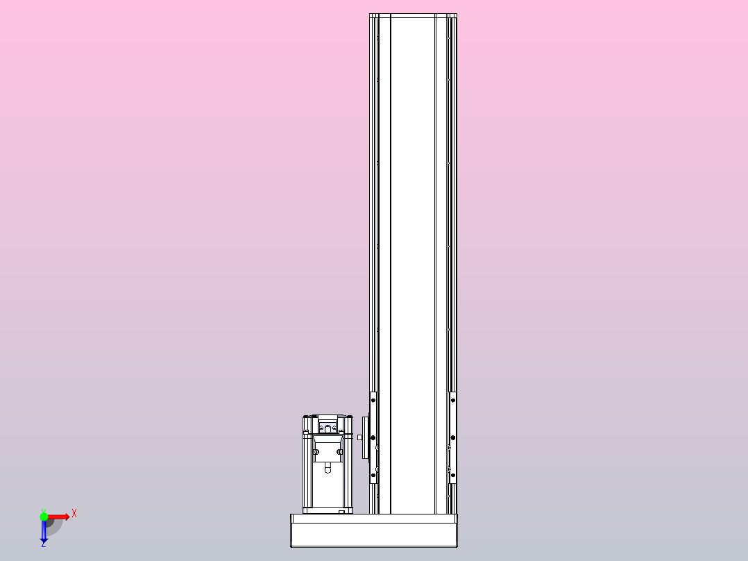 日规模组半封闭丝杆TPA-HNR-105D-1610C-L400-ML-Y-P40-N3俯视图
