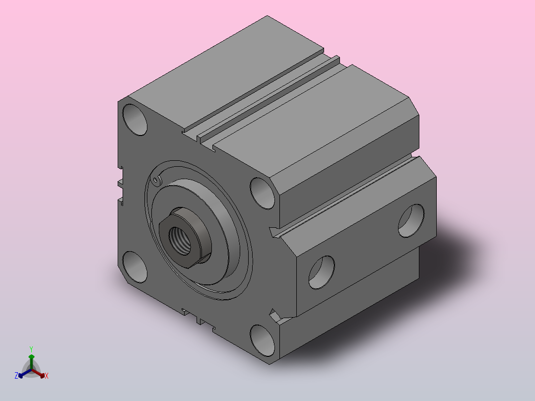 SDA超薄气缸系列[SDA 80×30S]正等轴测图