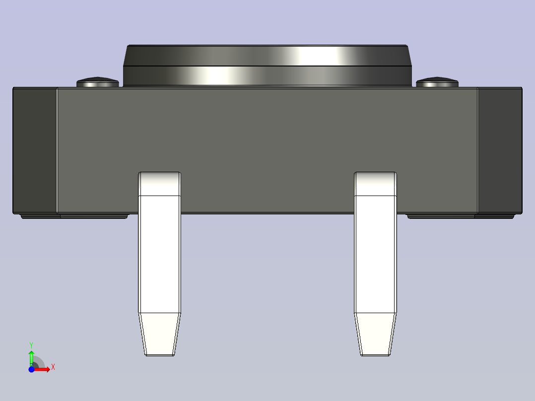 B2002003-12x12x5mm 瞬时触控 4 针按钮开关前视图