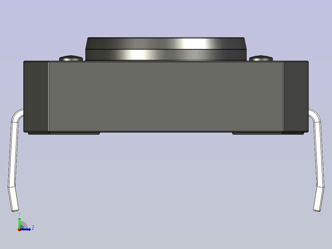 B2002003-12x12x5mm 瞬时触控 4 针按钮开关左视图