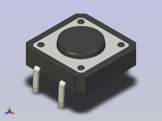B2002003-12x12x5mm 瞬时触控 4 针按钮开关正等轴测缩略图