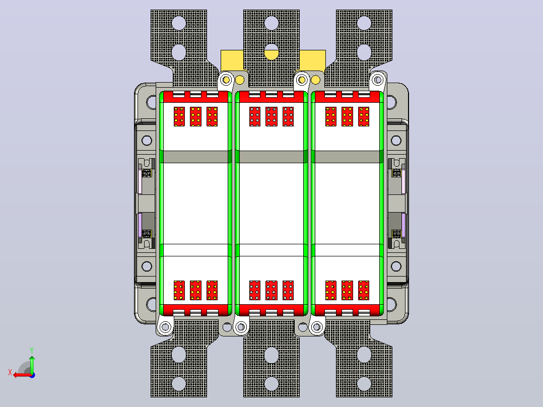CJ40-630～1000交流接触器三维模型202204后视图