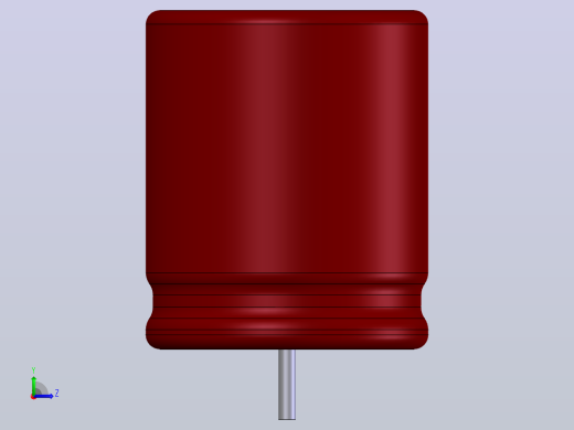电子器件电容Electrolitic Capacitor Radial 10x12左视缩略图