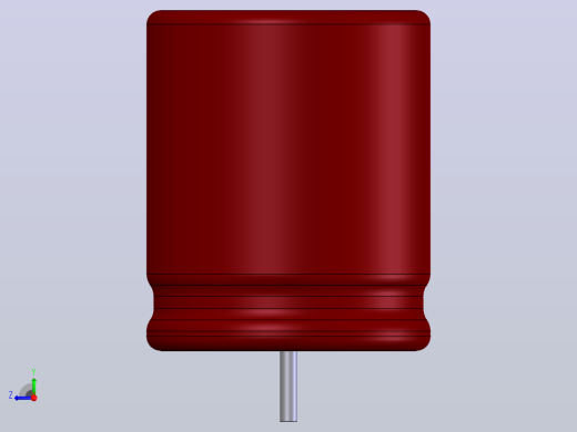 电子器件电容Electrolitic Capacitor Radial 10x12右视缩略图