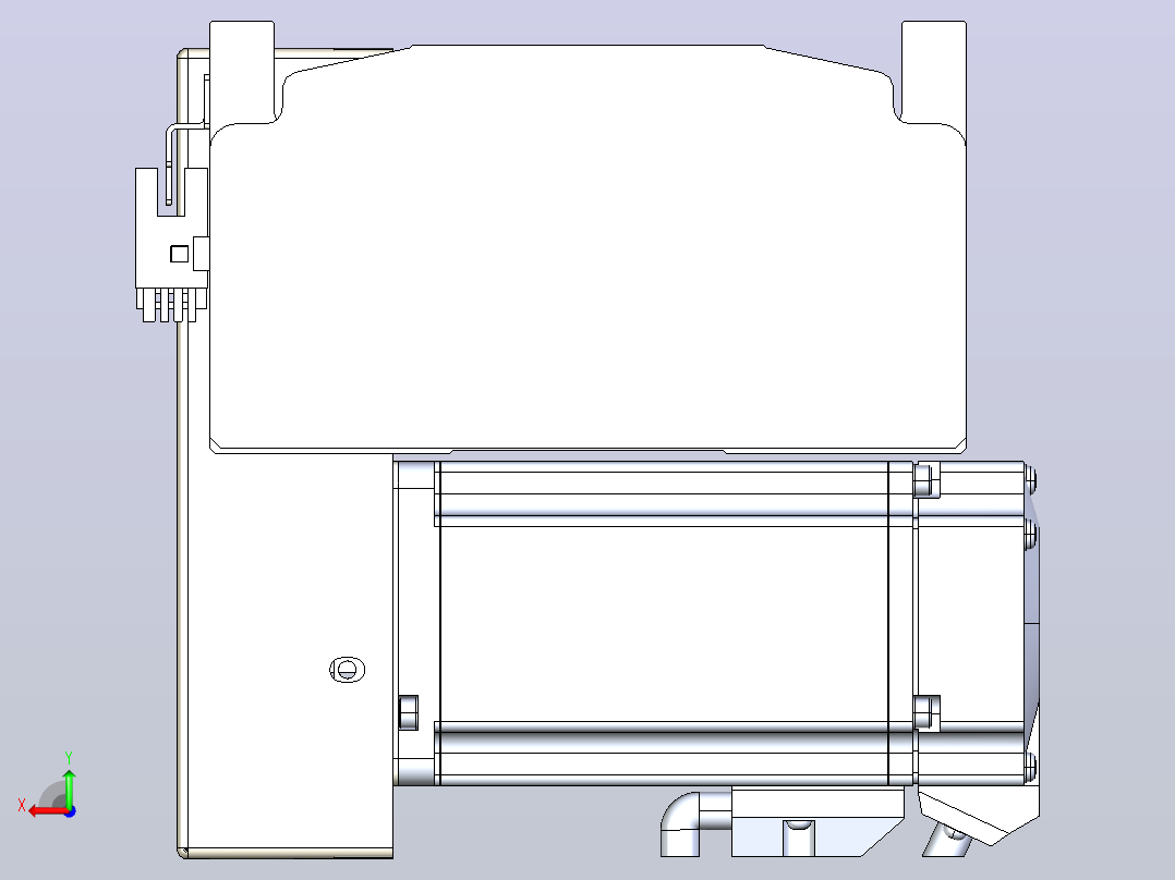 皮带直线轴半封闭可选导轨TPA-HNB-140D-120-L2550-RP-C-P40-N3后视图