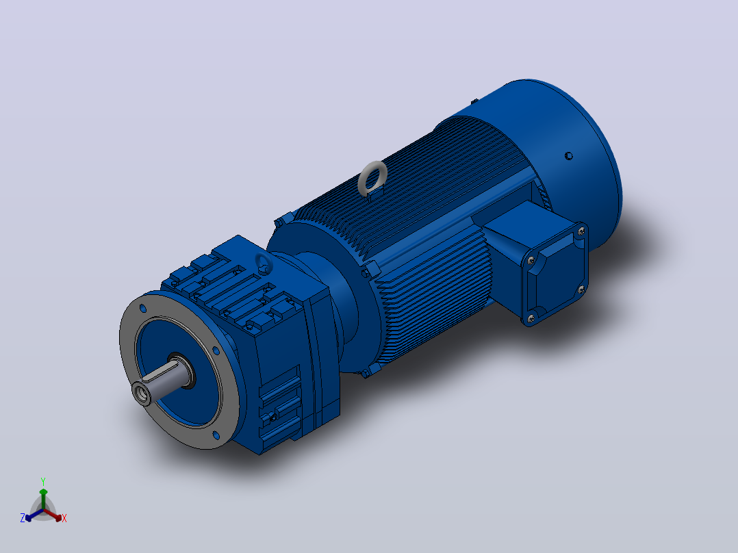RF77法兰轴伸式安装斜齿轮减速机RF77-YVB7.5-4P-132M-M1-0°-Φ250主视图