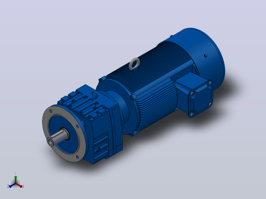 RF77法兰轴伸式安装斜齿轮减速机RF77-YVB7.5-4P-132M-M1-0°-Φ250正等轴测缩略图
