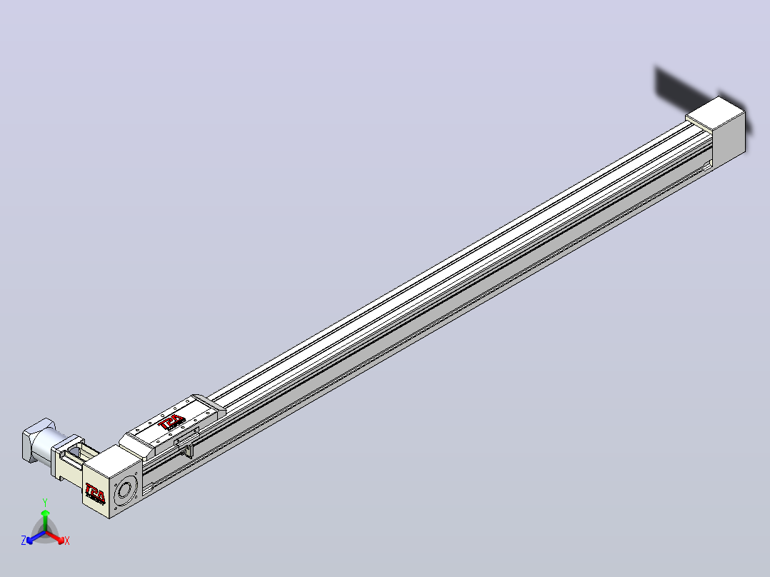 伺服电机集成皮带传动直线执行器TPA-OCB-60-140-L1150-DL-J60-N3主视图