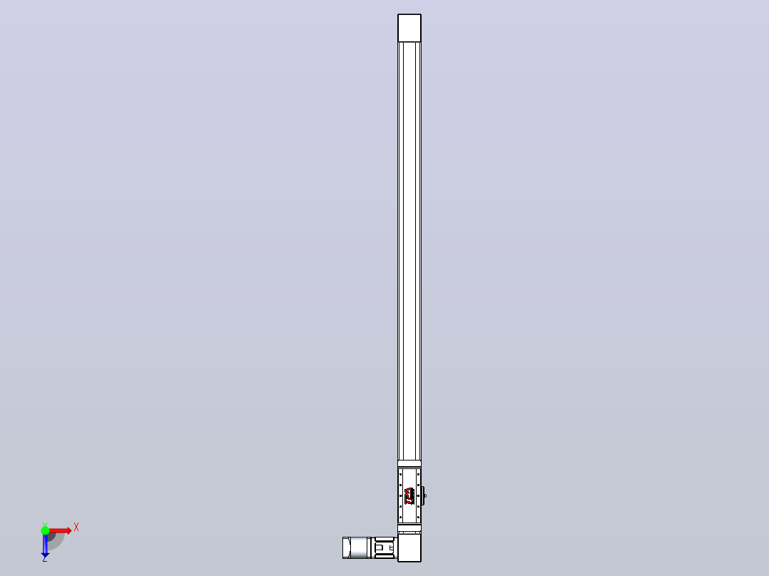 伺服电机集成皮带传动直线执行器TPA-OCB-60-140-L1150-DL-J60-N3俯视图