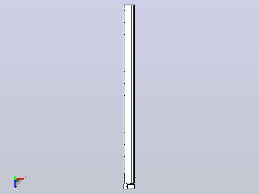 皮带直线轴半封闭可选导轨TPA-HNB-175D-140-L2650-LU-C-P75-N3俯视图