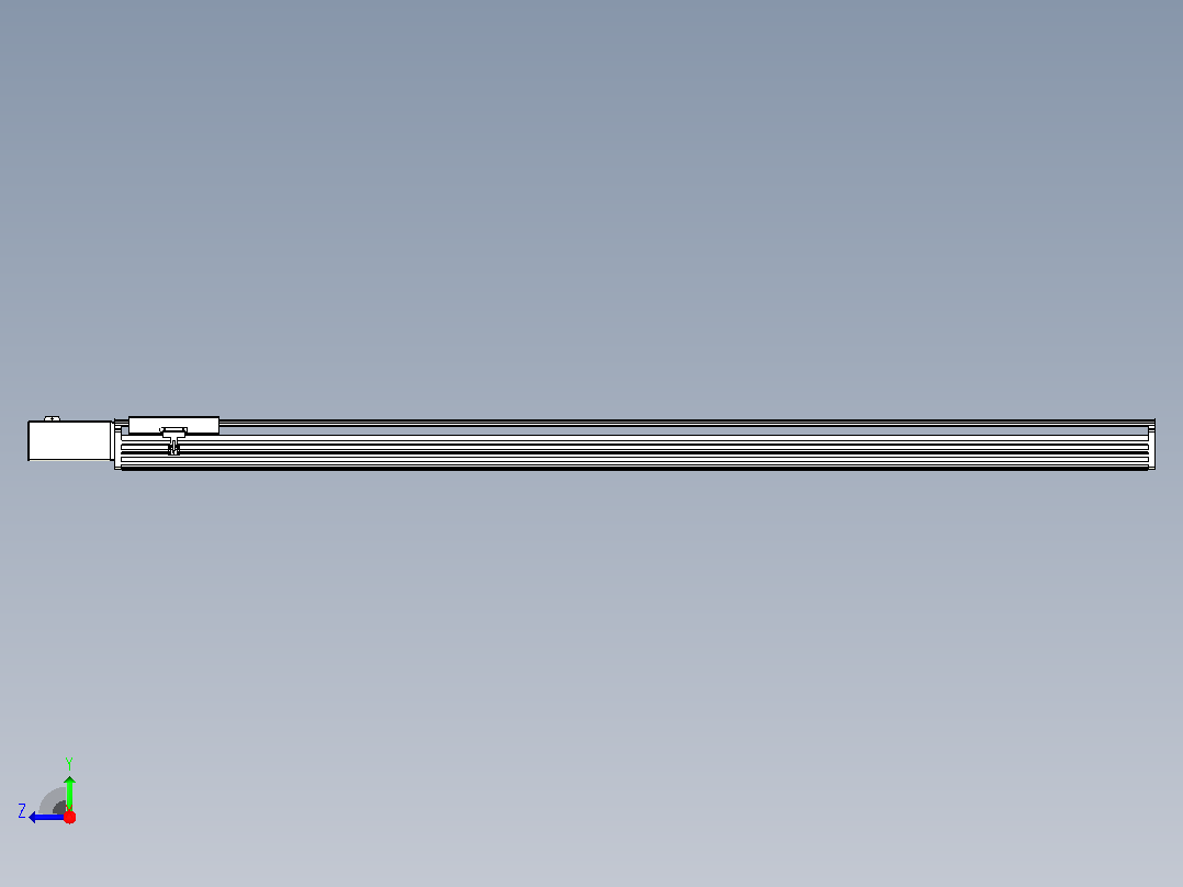 皮带直线轴半封闭可选导轨TPA-HNB-202D-140-L1950-MR-C-P75-N3右视图