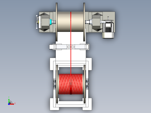 绕线机wire-winder-machine-1831-模型格式为 x_t前视缩略图