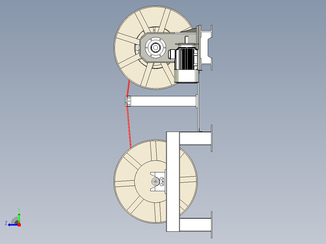 绕线机wire-winder-machine-1831-模型格式为 x_t右视图