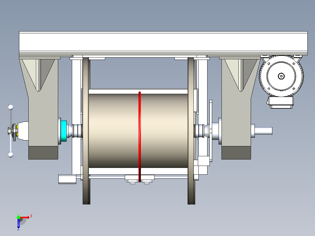 绕线机wire-winder-machine-1831-模型格式为 x_t俯视图