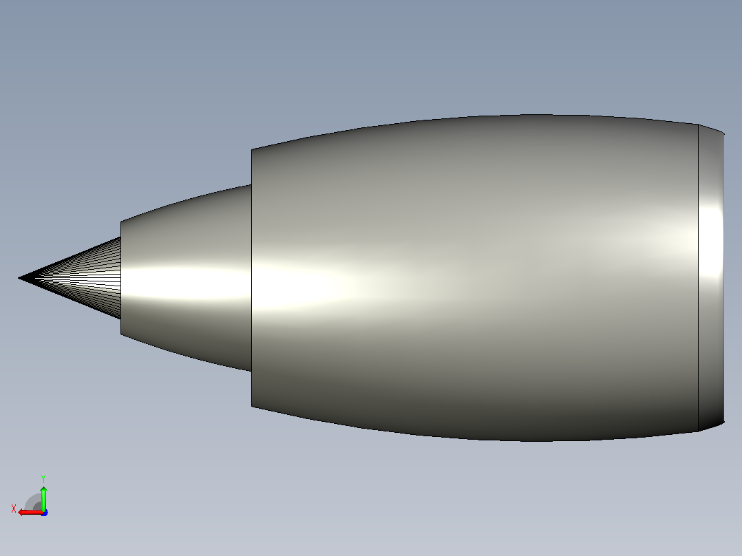 GE90涡扇发动机后视图
