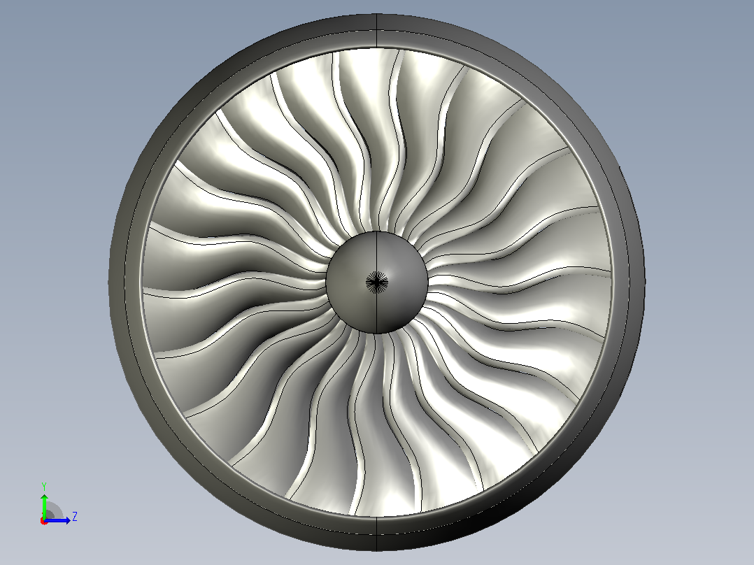 GE90涡扇发动机左视图