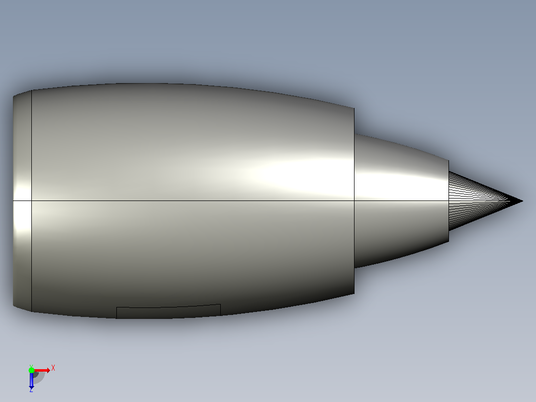 GE90涡扇发动机俯视图