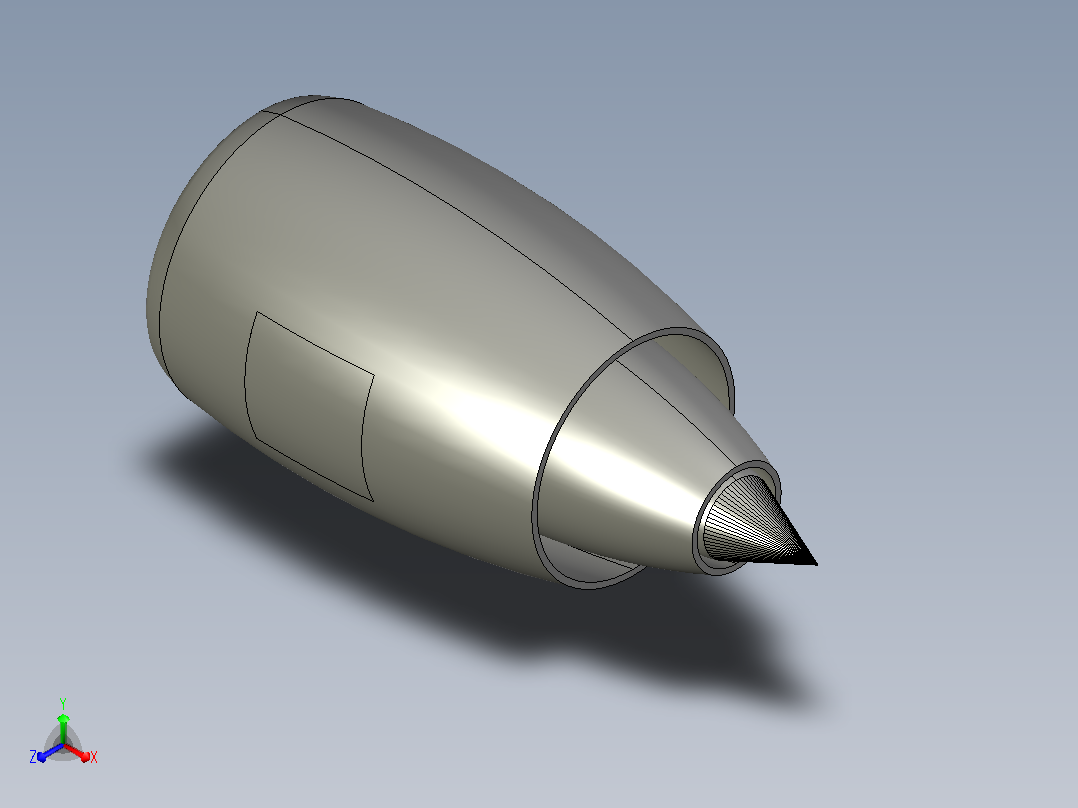 GE90涡扇发动机正等轴测图