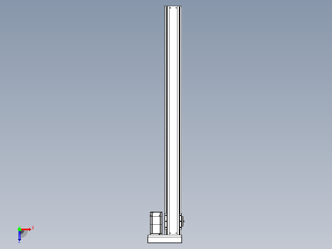 日规模组半封闭丝杆TPA-HNR-85S-1610C-L1000-ML-Y-P20-N3俯视图