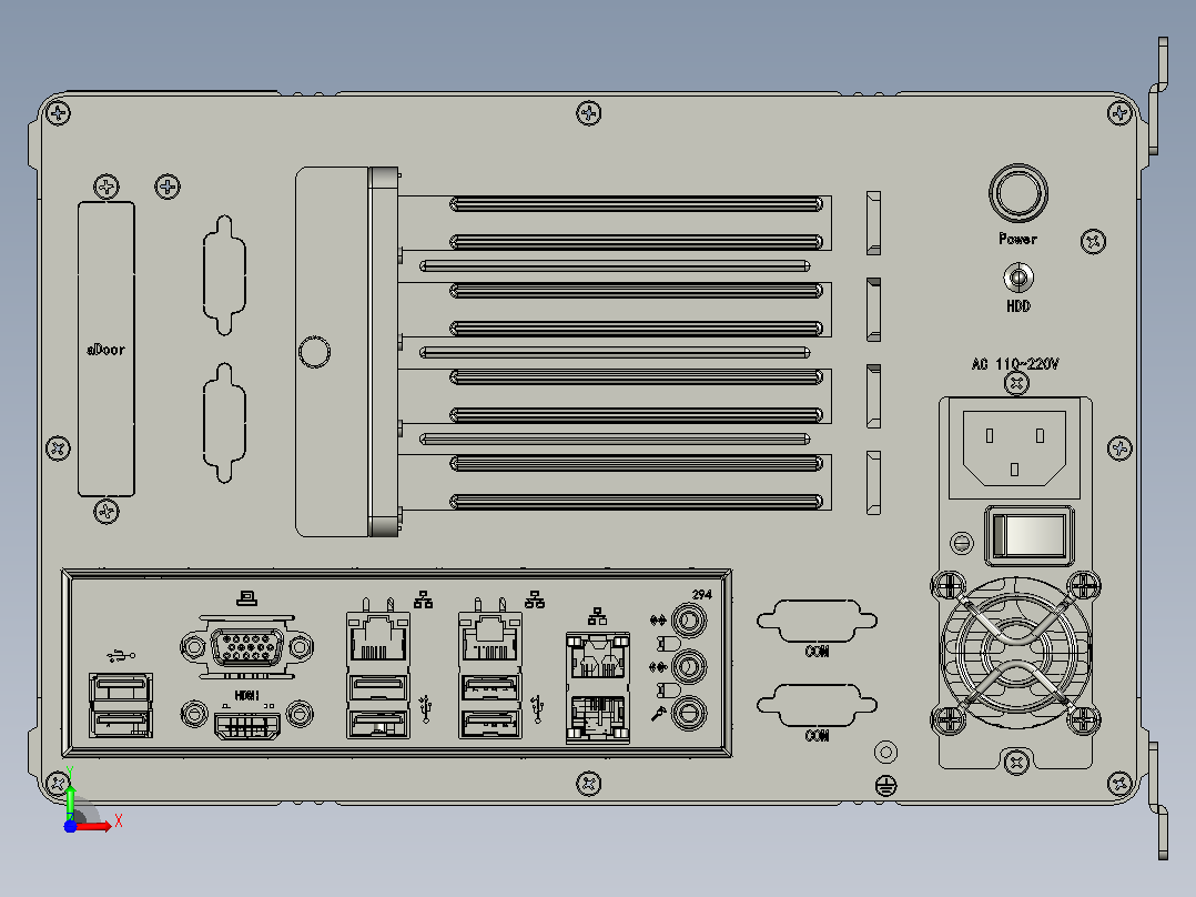 IPC-330Q工控机前视图