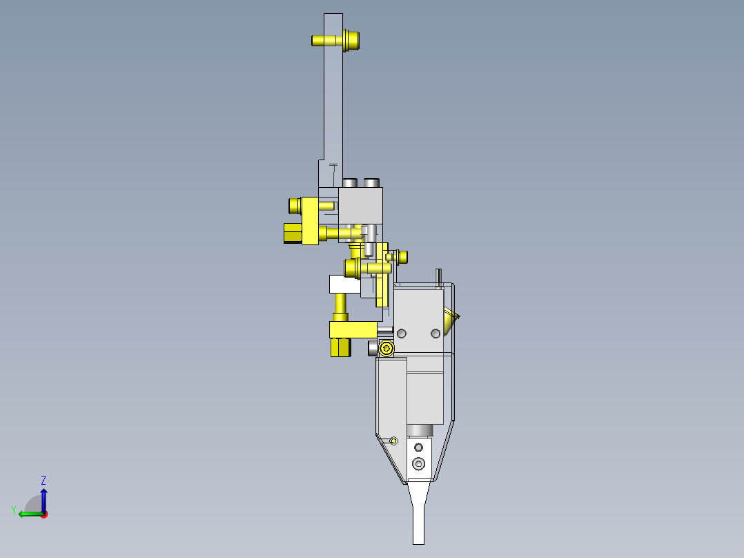 工件悬吊机构左视图