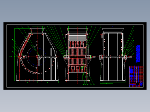 破碎机-单转子可逆式锤式破碎机设计