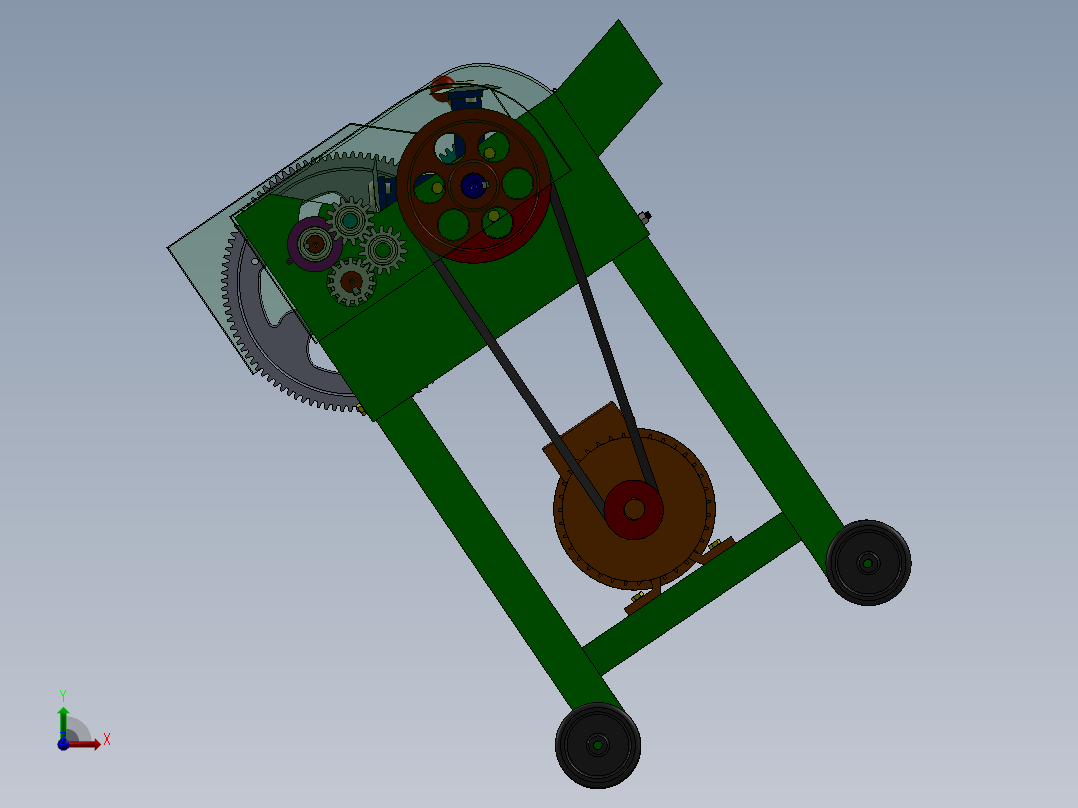 碎草机sw17可编辑前视图