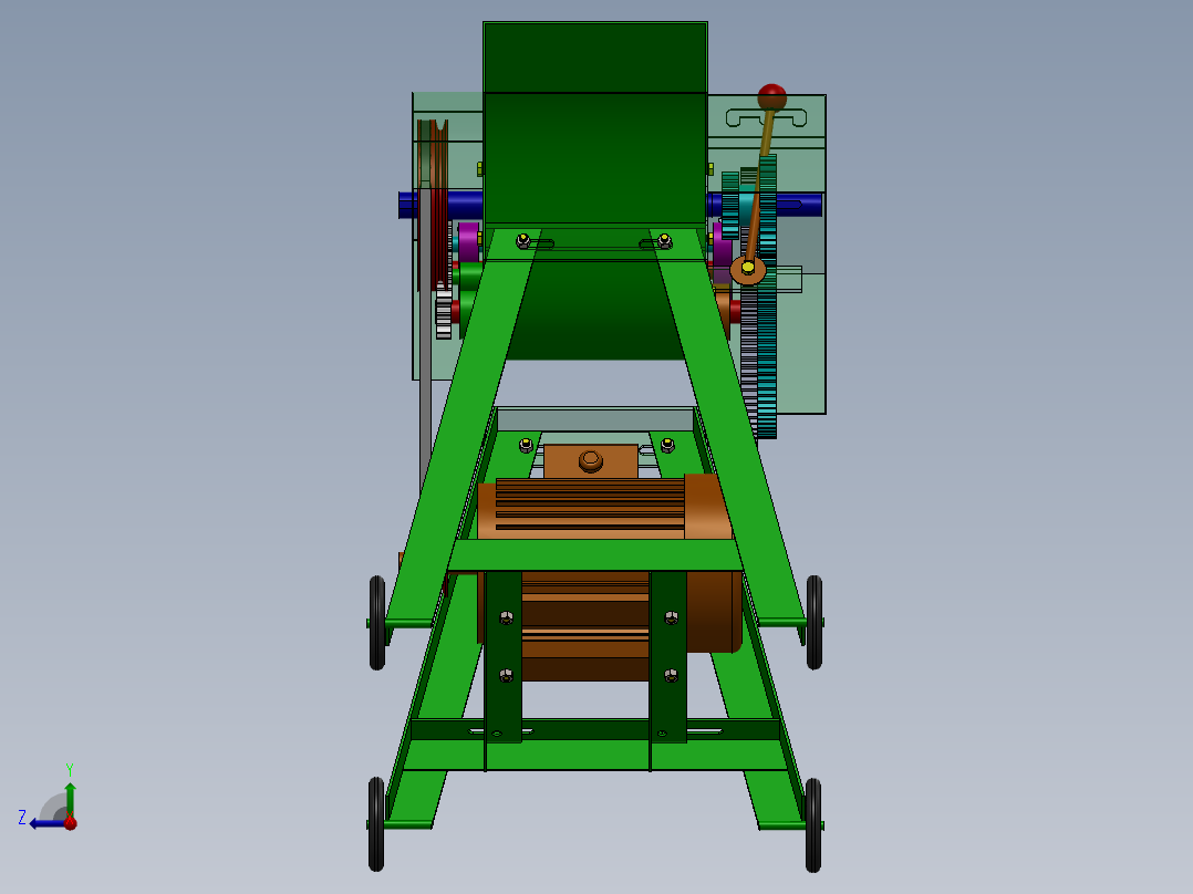碎草机sw17可编辑右视图